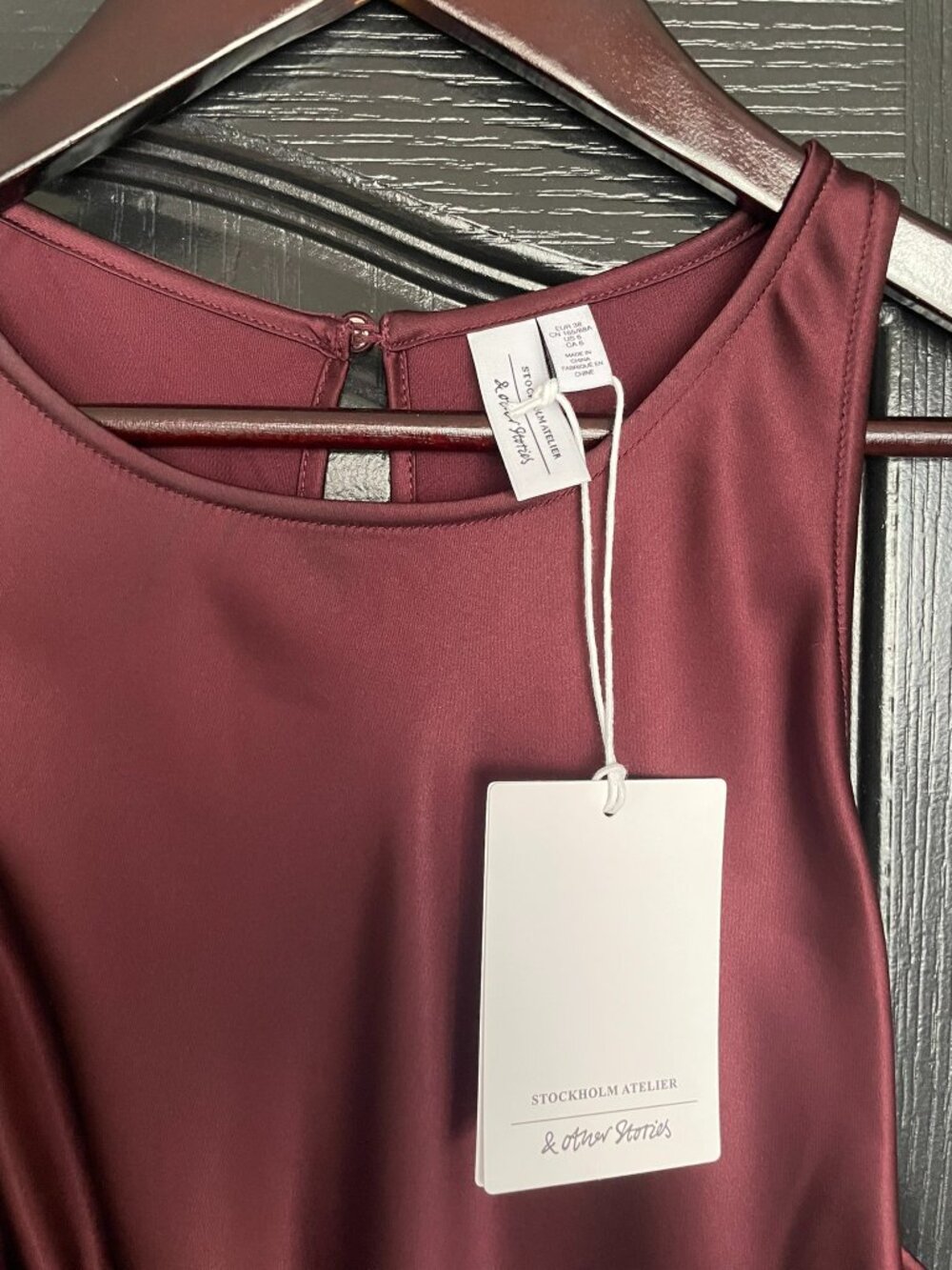 & Other Stories Sleeveless Satin Midi Dress NWT - Picture 7 of 14